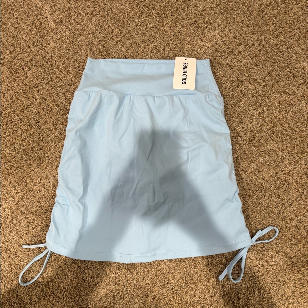 Goldhinge light sky Double Tie Athletic Skirt